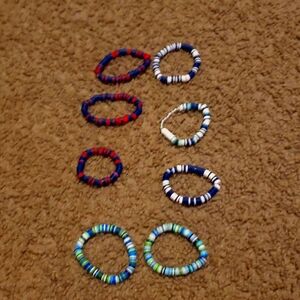 Blue bracelets